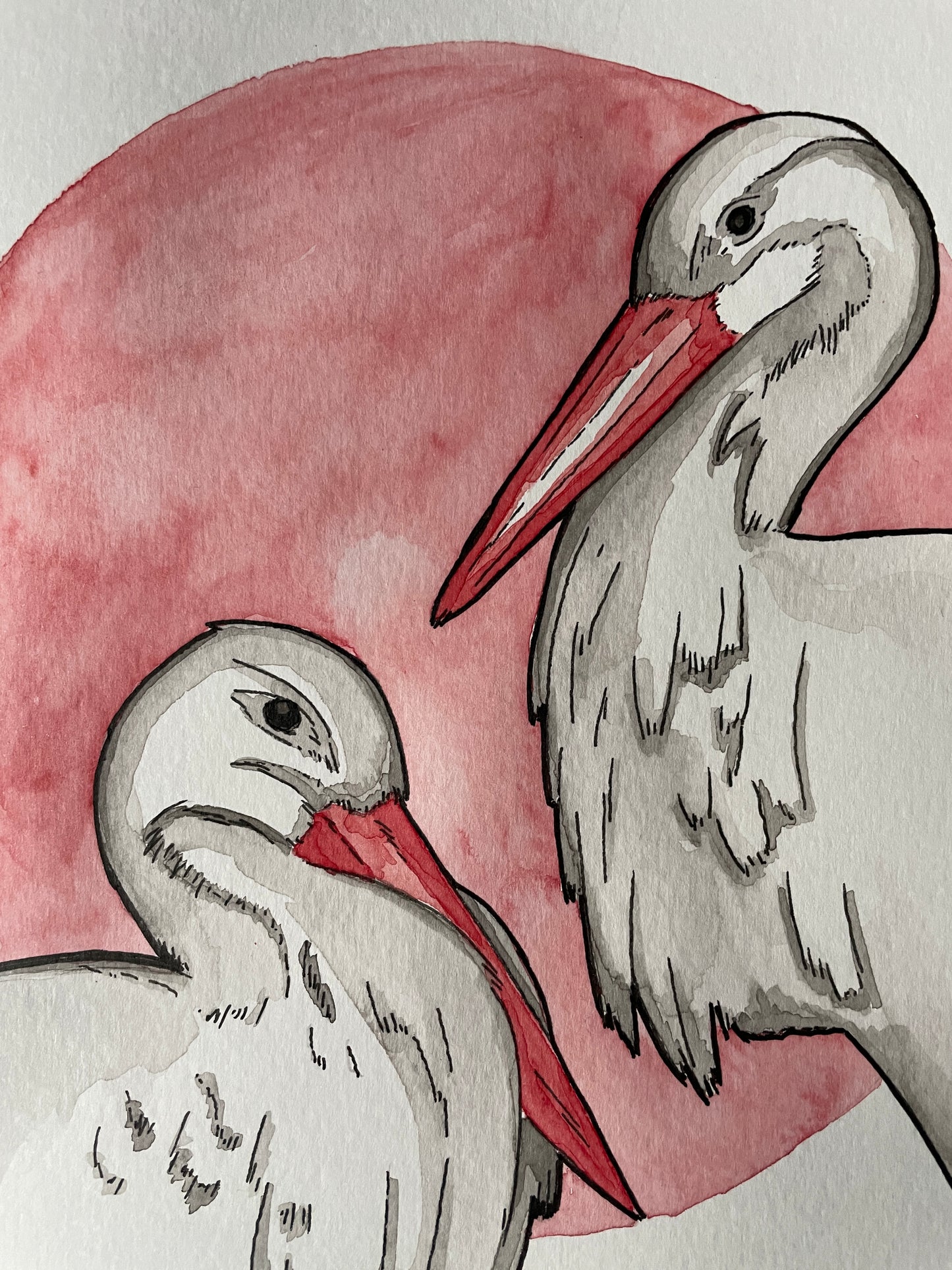 Stork Pair A4 (ORIGINAL)