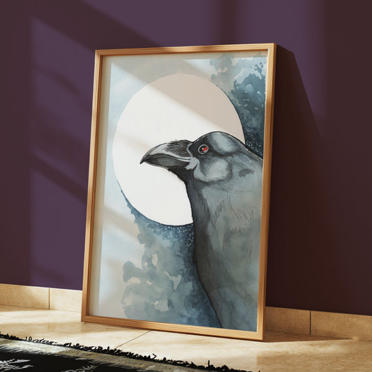 The Shadow Raven — Original Watercolour Painting