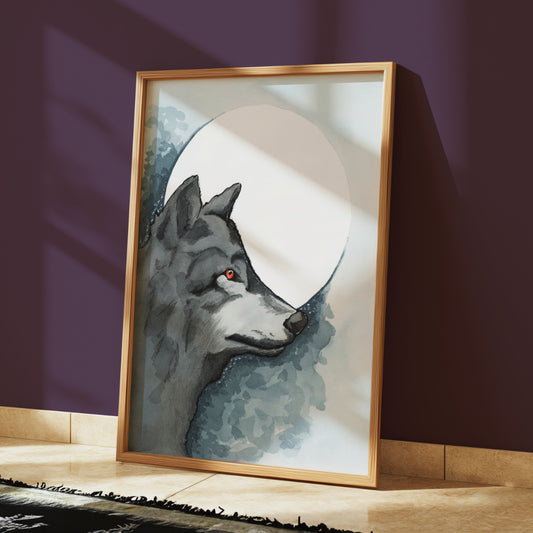 The Shadow Wolf — Original Watercolour Painting