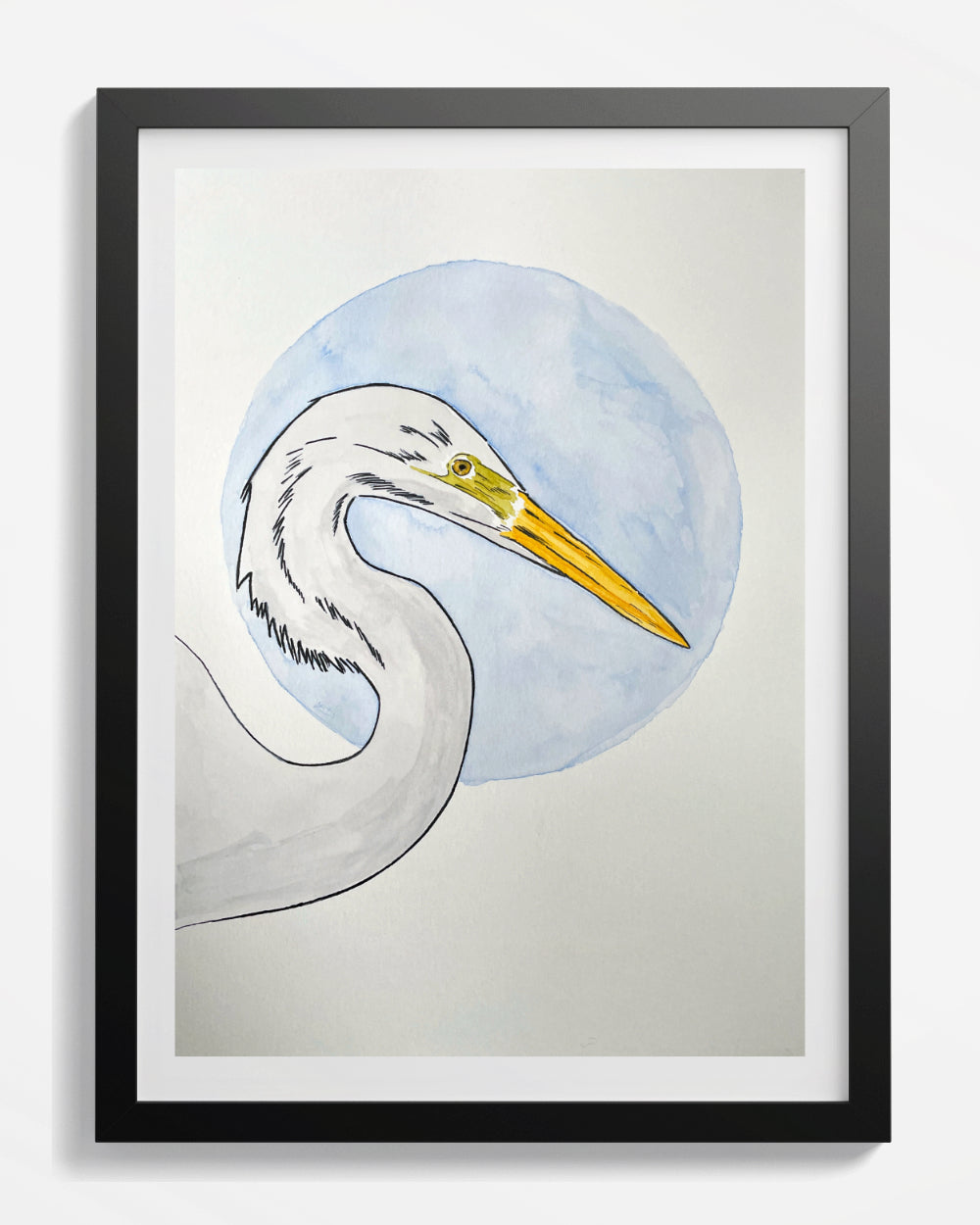 White Egret A4 (ORIGINAL)