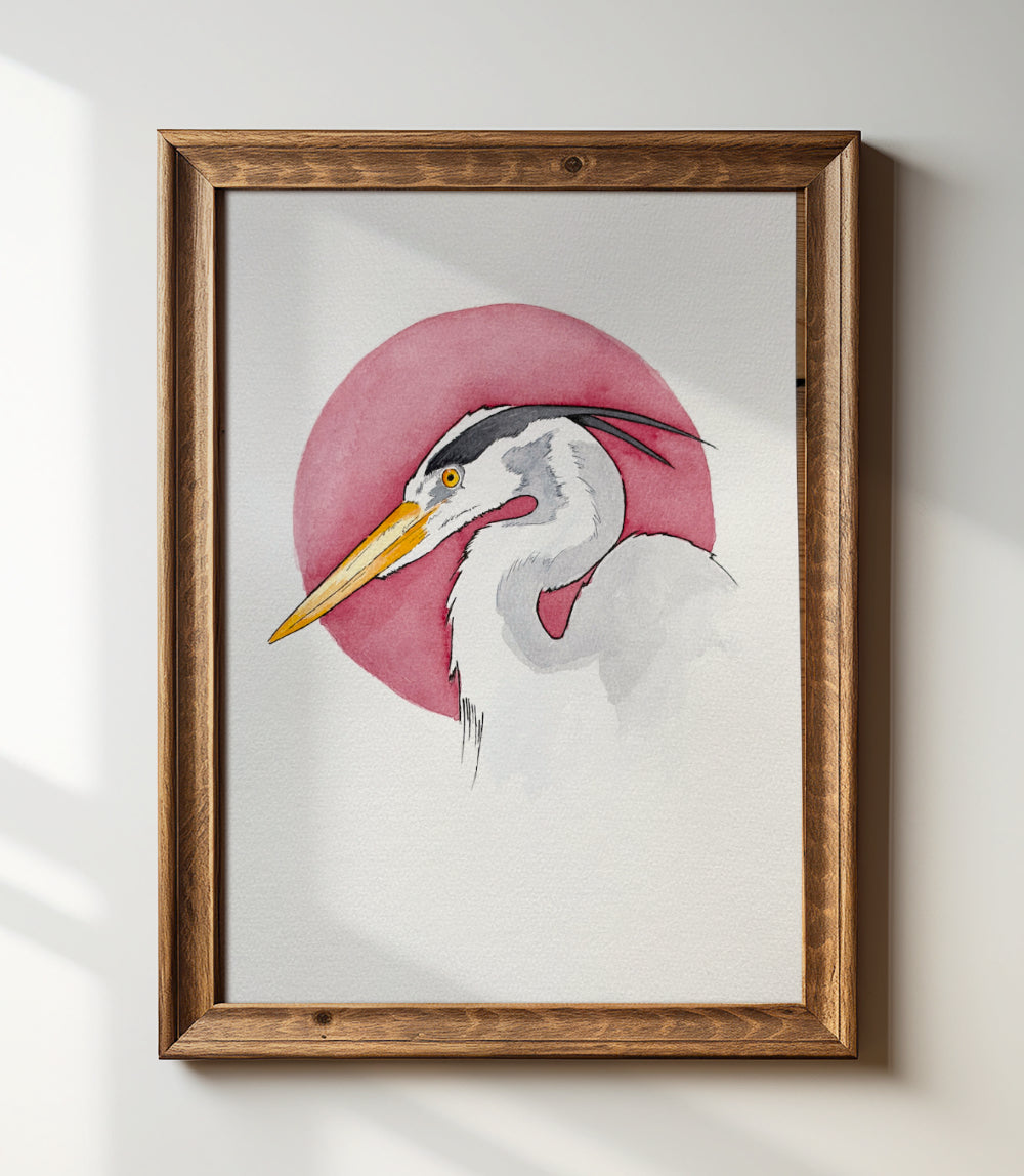First Light (Heron) A4 (Print)