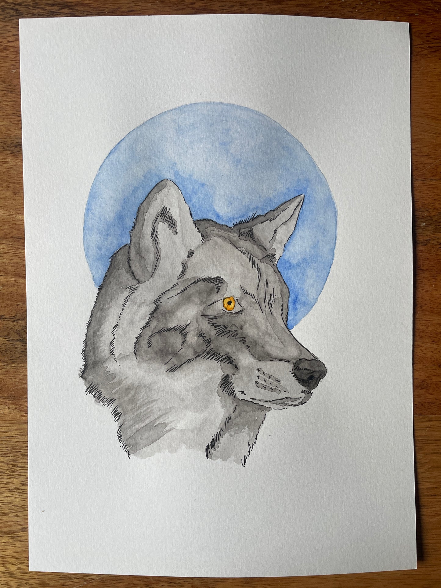 Blue Moon Wolf A4 (ORIGINAL)