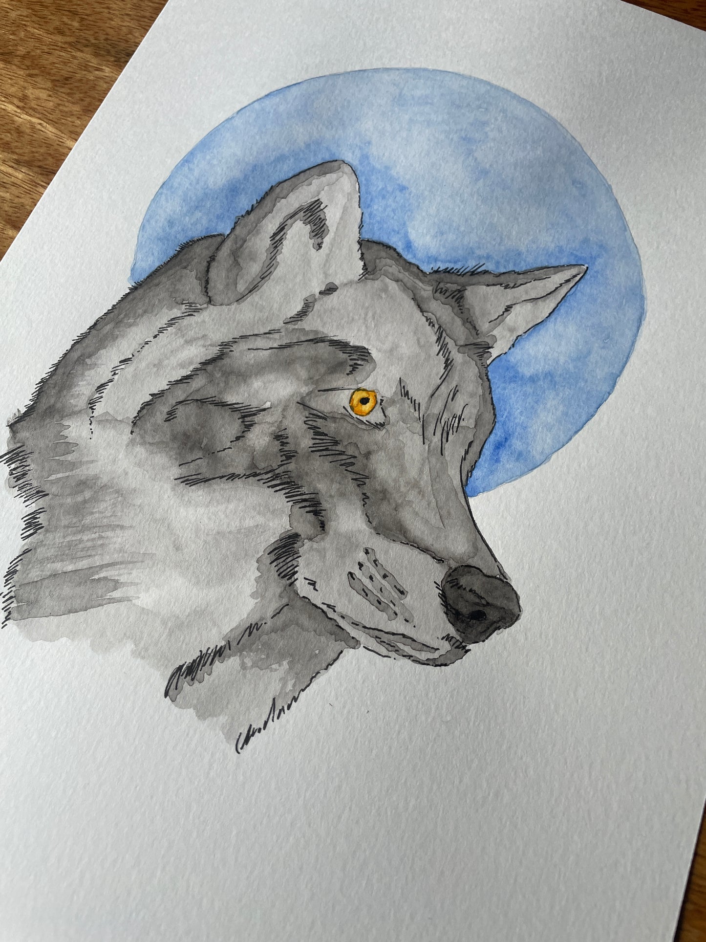 Blue Moon Wolf A4 (ORIGINAL)