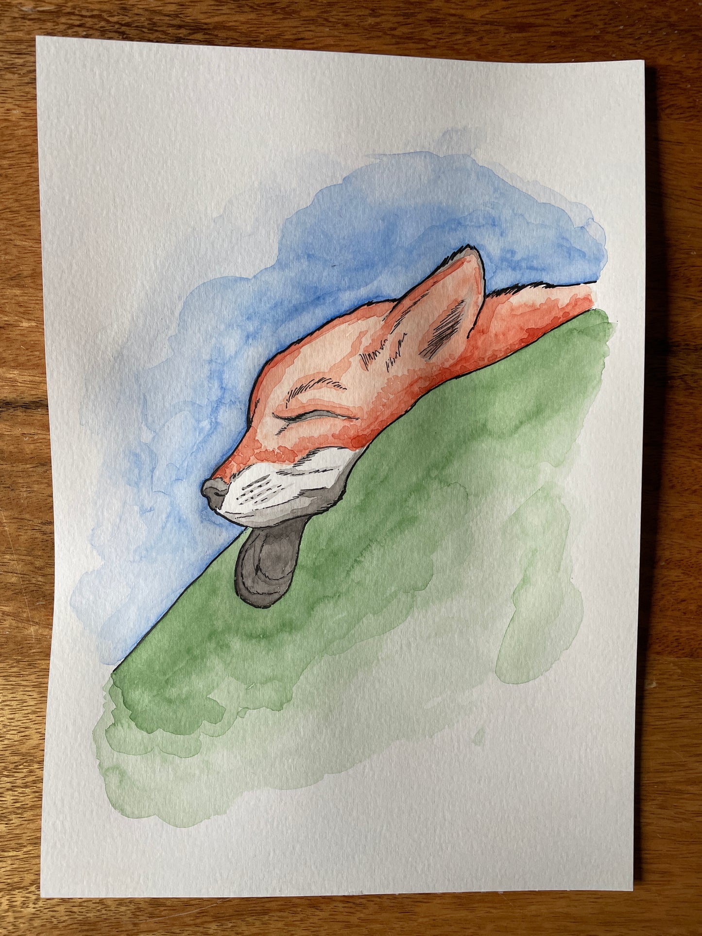 Sleeping Fox A4 (ORIGINAL)