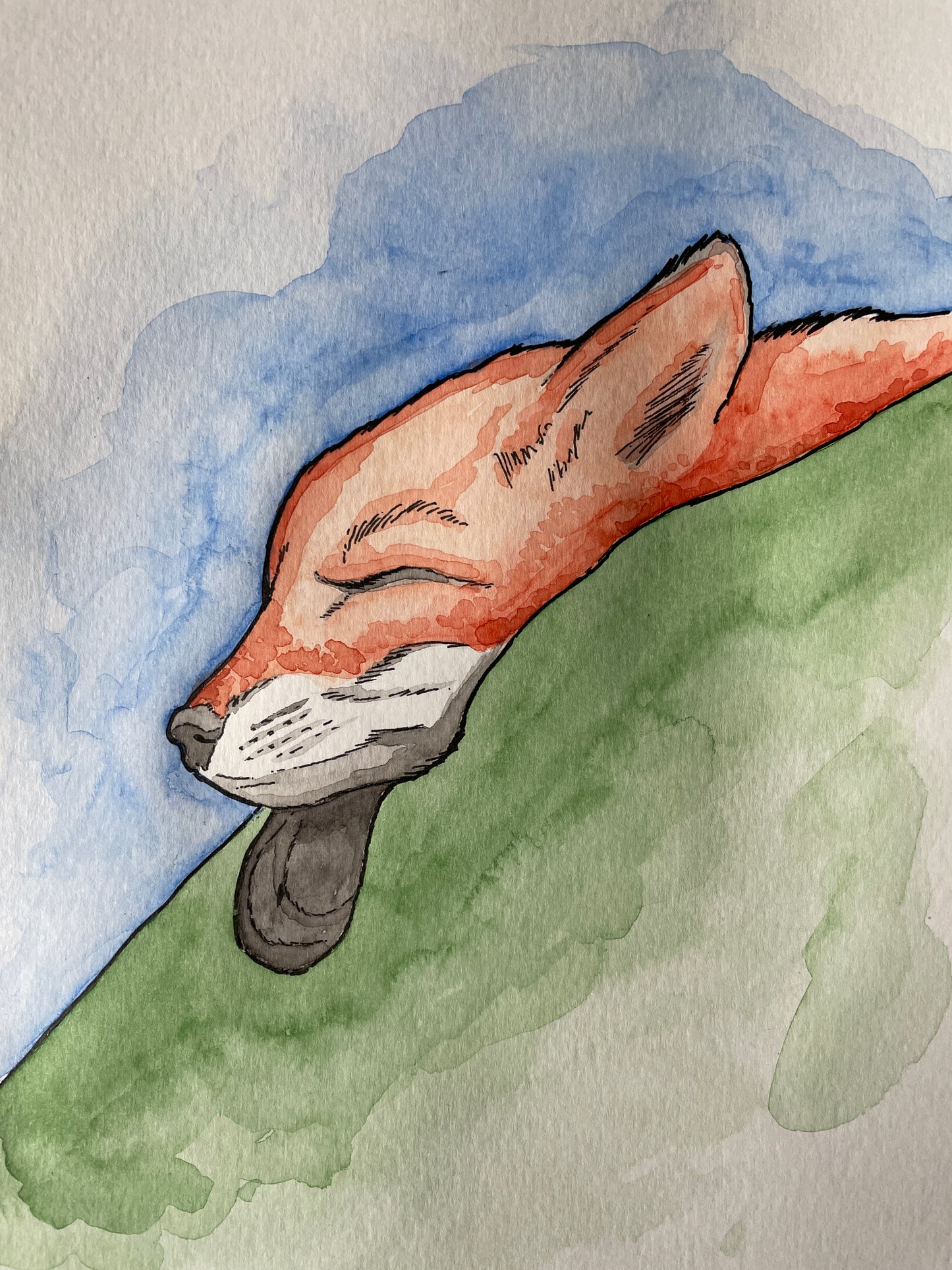 Sleeping Fox A4 (ORIGINAL)