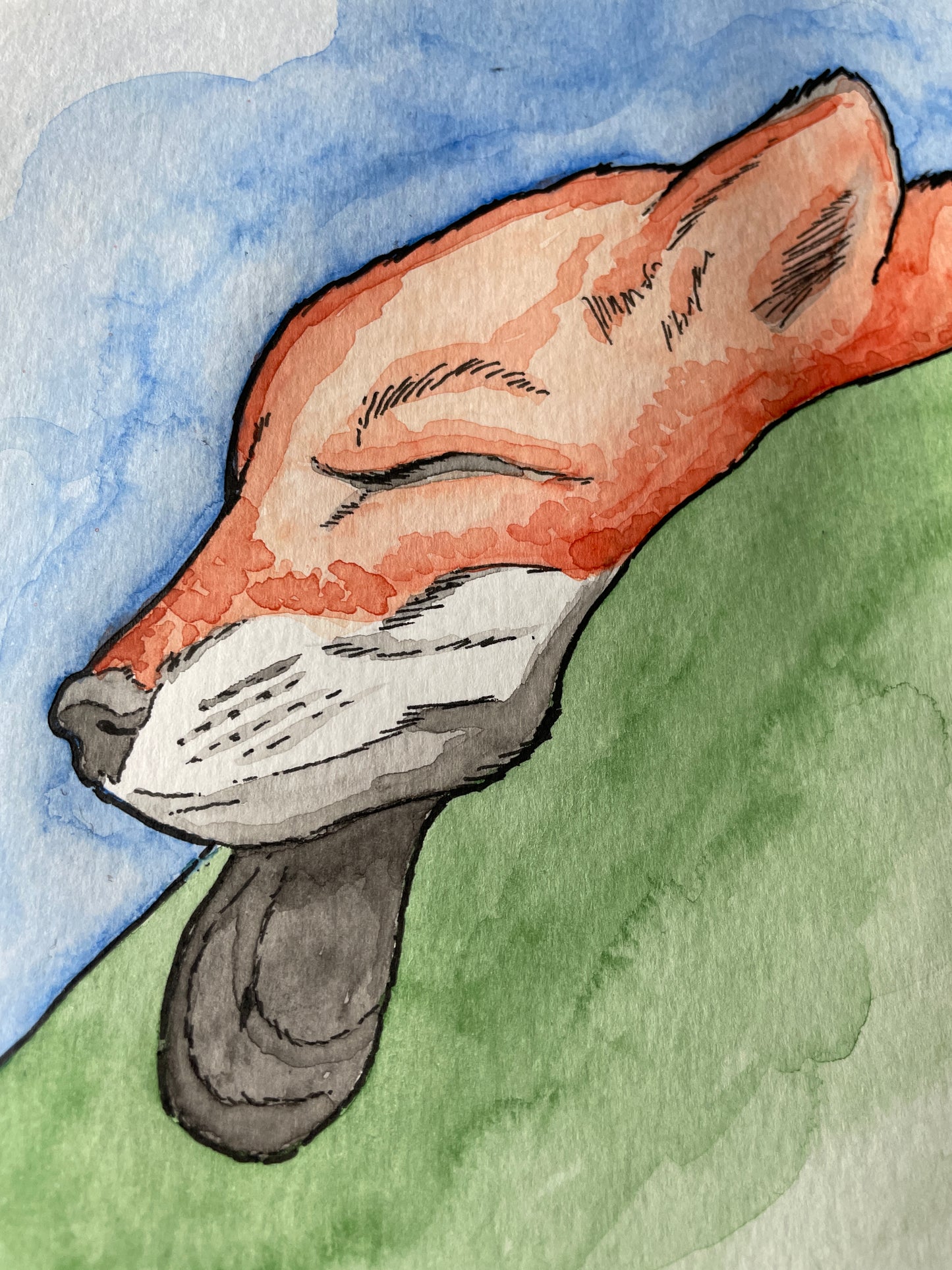 Sleeping Fox A4 (ORIGINAL)