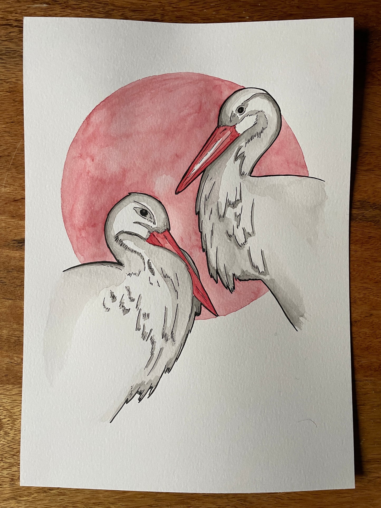 Stork Pair A4 (ORIGINAL)