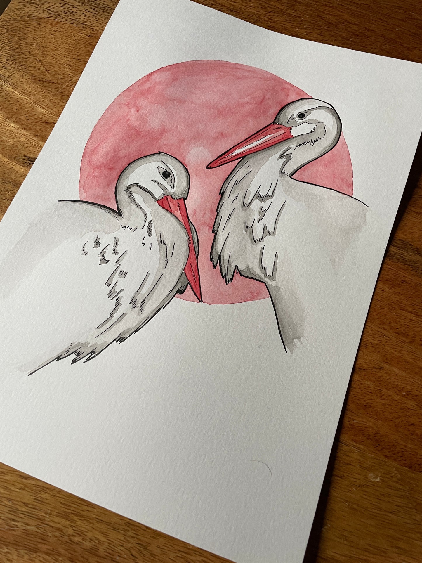 Stork Pair A4 (ORIGINAL)