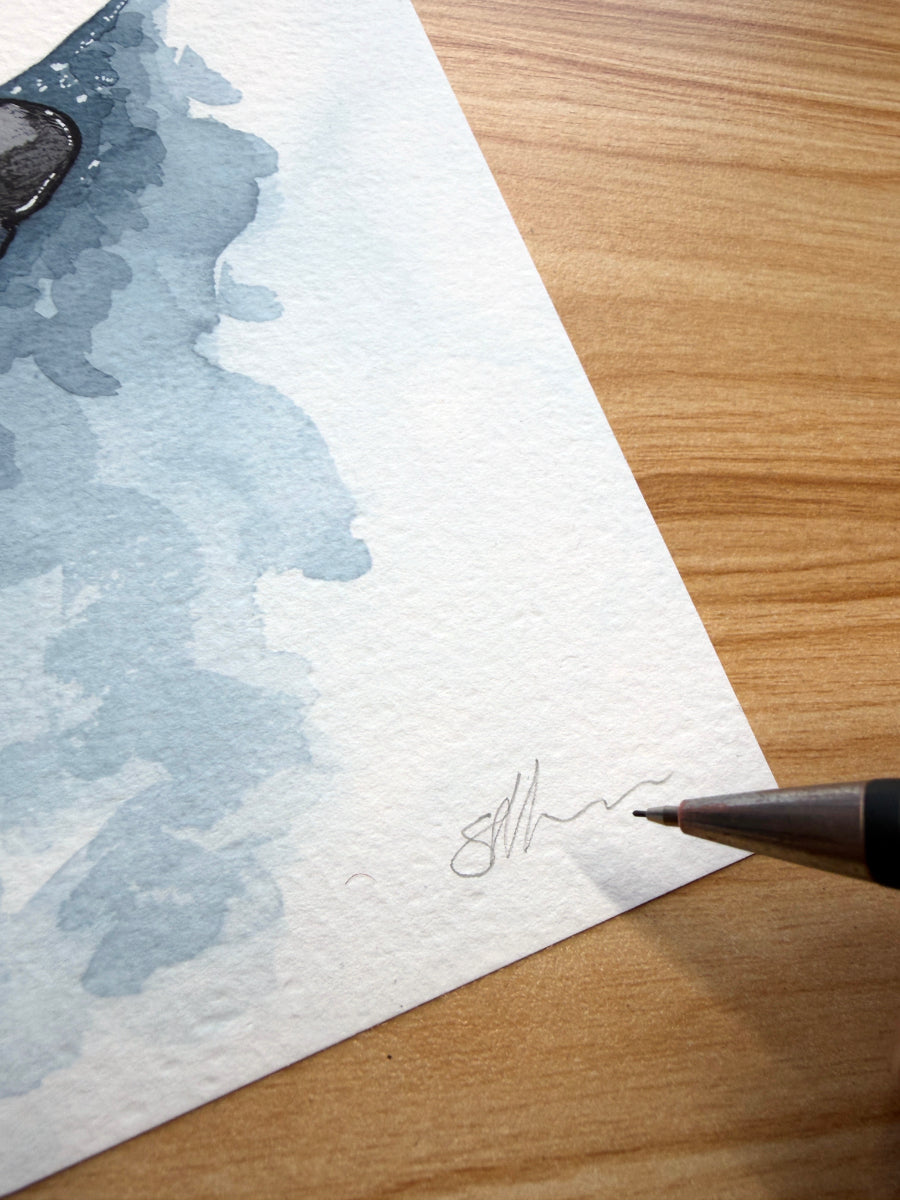 The Shadow Wolf — Original Watercolour Painting