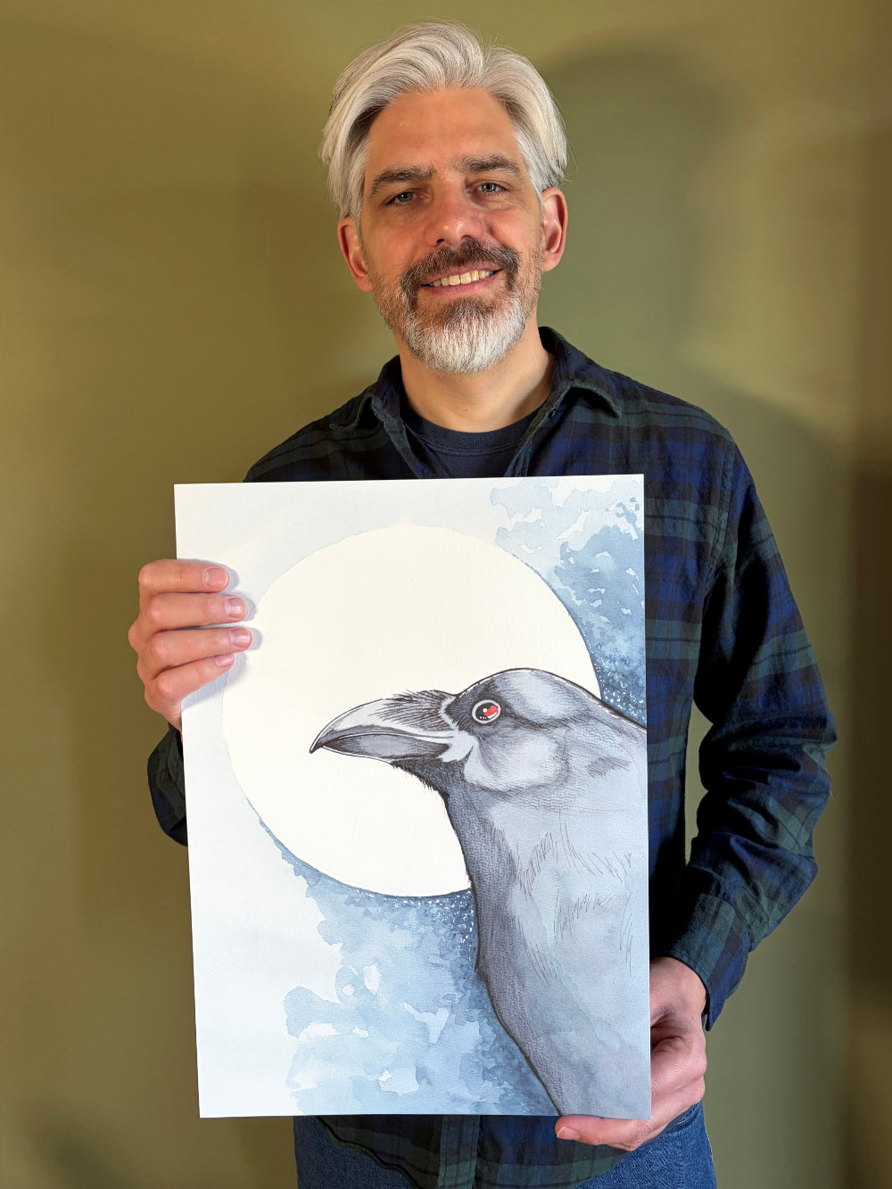 The Shadow Raven — Original Watercolour Painting