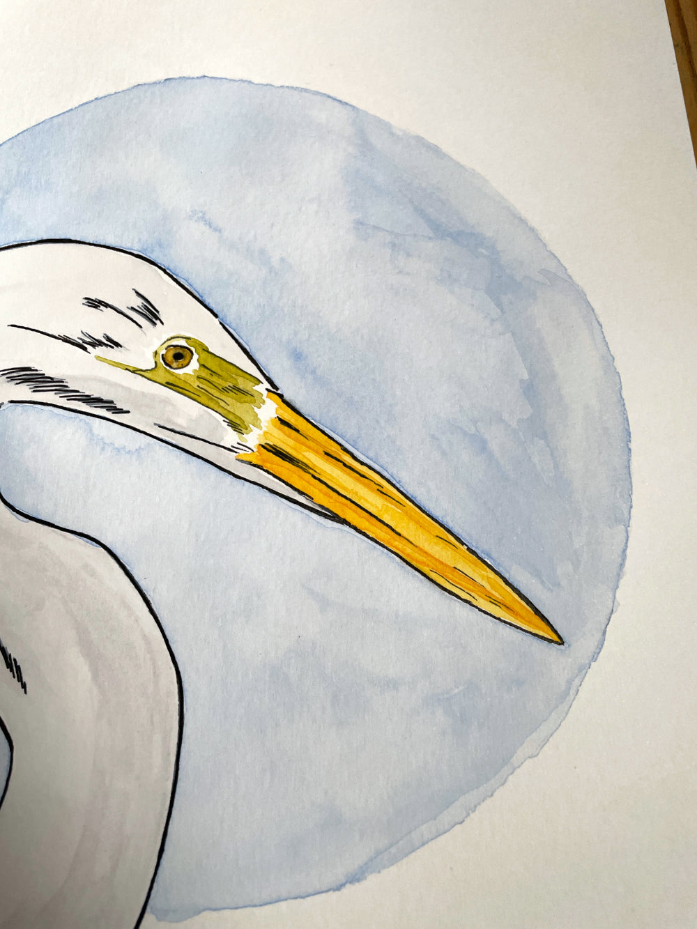 White Egret A4 (ORIGINAL)