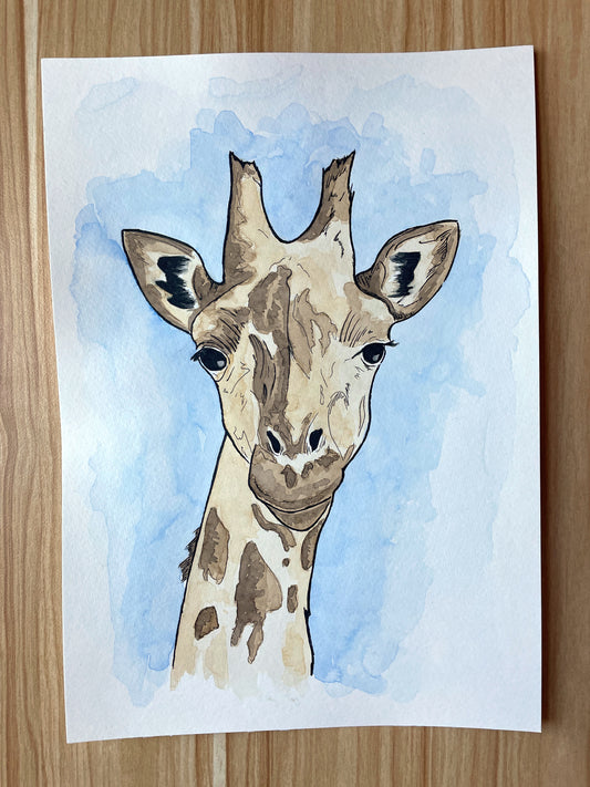 The Tall Silence Giraffe A4 (ORIGINAL)