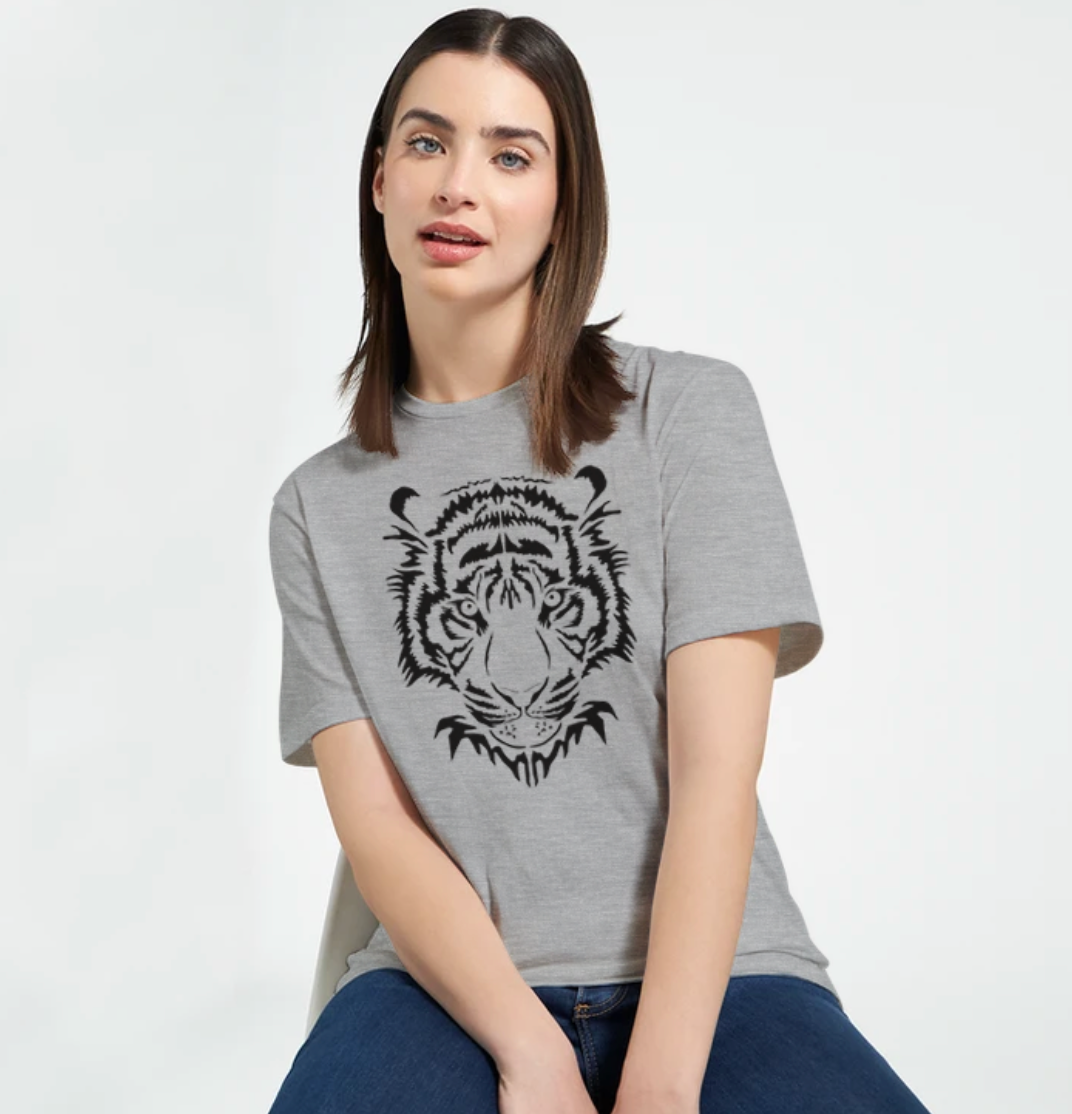 Fierce Tiger (Black) Women's - Tee Shirt