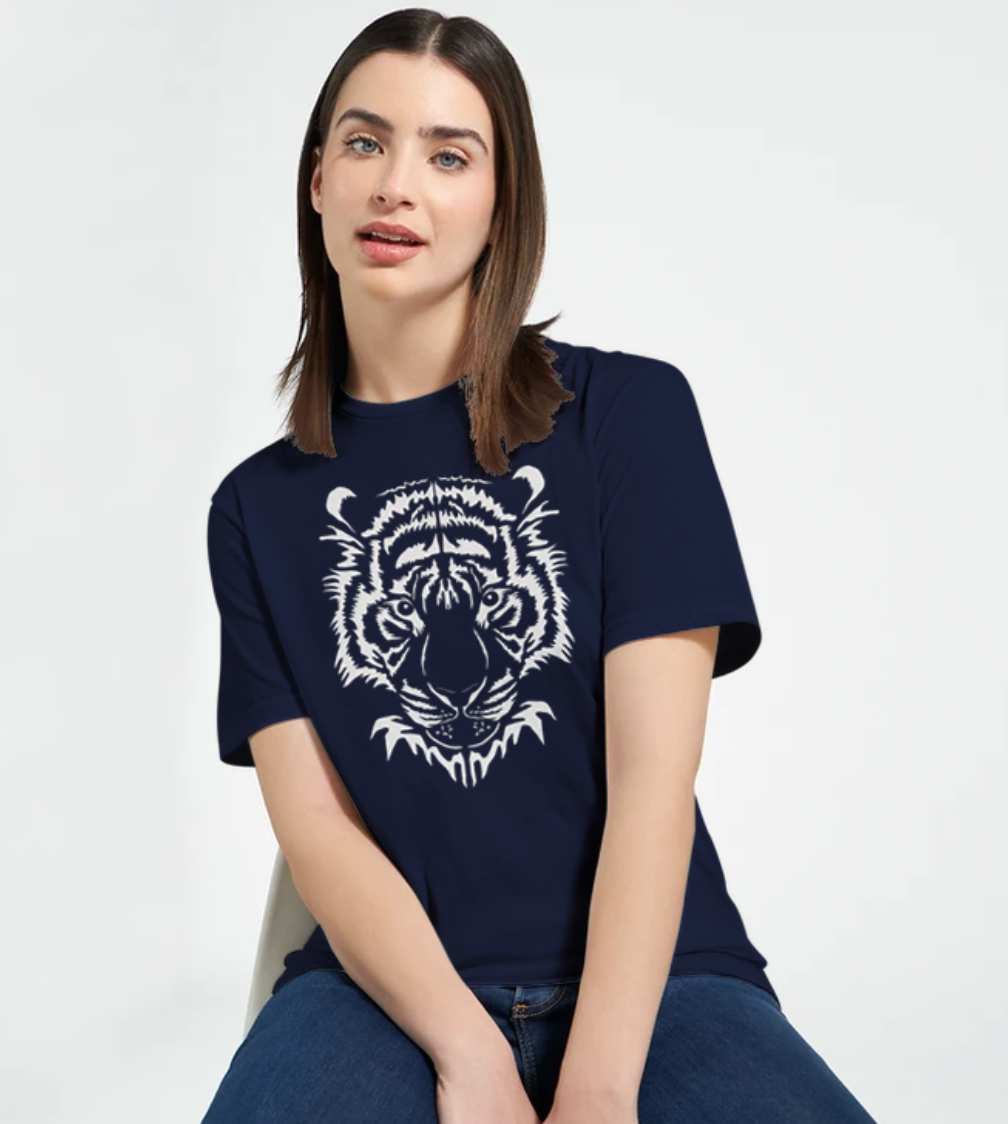 Fierce Tiger (White) Women's - Tee Shirt