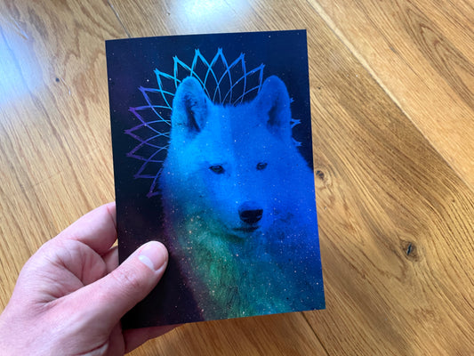 Greetings Card: Seeking Wolf
